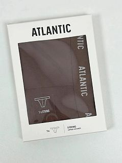 Эластичные стринги из дышащего хлопка бежевого цвета ATLANTIC 51520